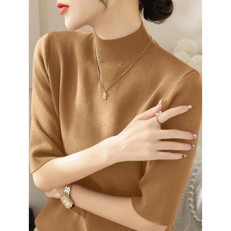 Autumn Half Turtleneck Wool French Lazy Style Bottoming Shirt Champagne Brown L
Autumn Half Turtleneck Wool French Lazy Style Bottoming Shirt Champagne Brown L