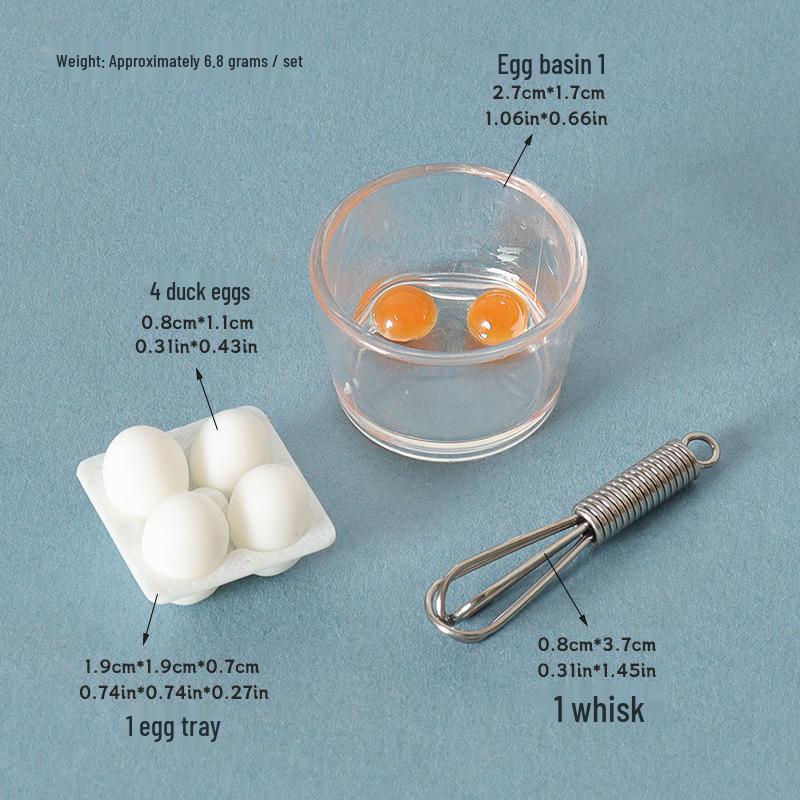 Dollhouse Mini Egg Tray Ornament DIY Whisk Scene with Duck Egg
Dollhouse Mini Egg Tray Ornament DIY Whisk Scene with Duck Egg