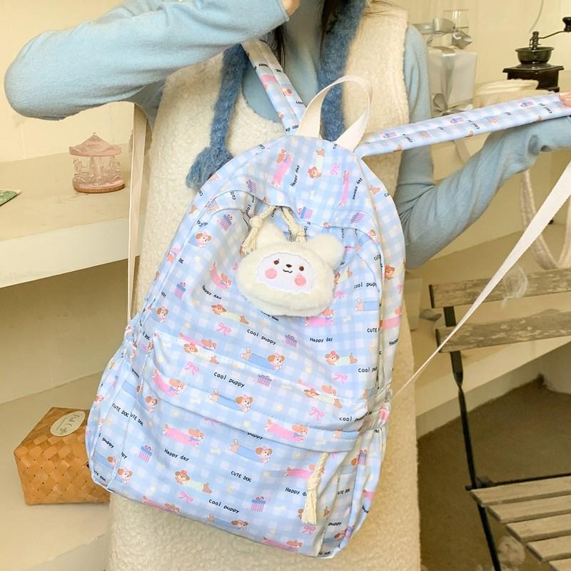 New cute flower backpack cartoon kitten student schoolbag simple casual junior high school backpack no pendant.
New cute flower backpack cartoon kitten student schoolbag simple casual junior high school backpack no pendant.
