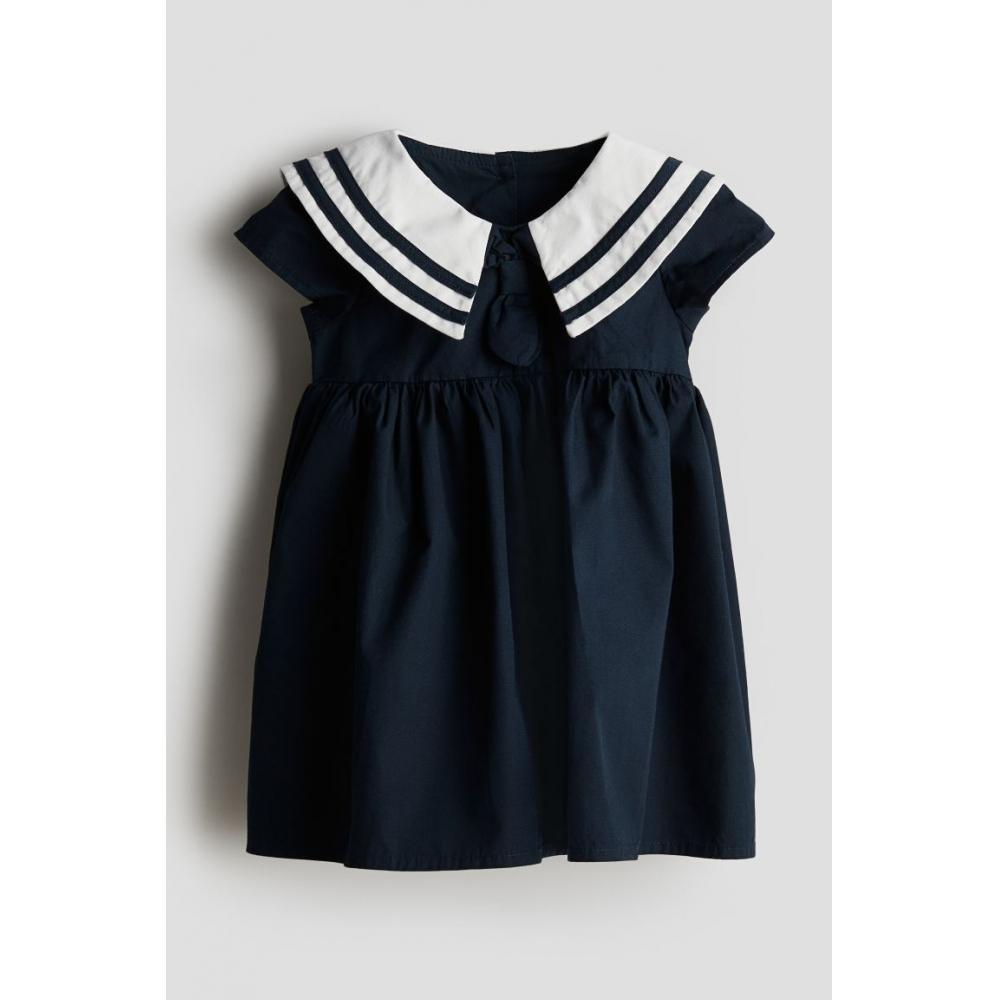 Платье моряка из хлопка HM темно-синее
Платье моряка из хлопка HM темно-синее