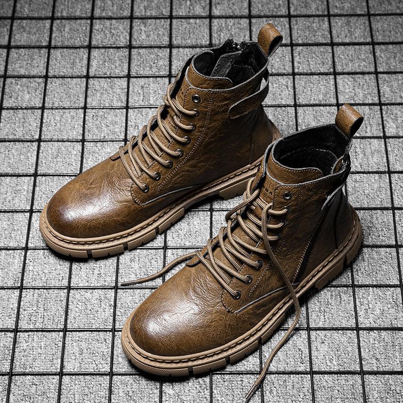 Martin boots men s autumn and winter high-top British style retro casual leather shoes men s waterproof medium-help tooling locomotive leather boots 44
Martin boots men s autumn and winter high-top British style retro casual leather shoes men s waterproof medium-help tooling locomotive leather boots 44