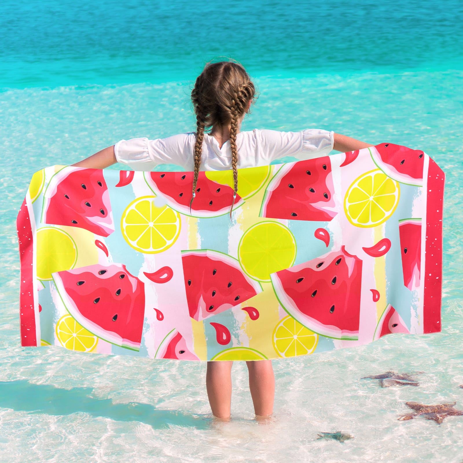 Oversized Watermelon Lemon Beach Towel Quick Dry Microfiber Lightweight Summer Fruit Pool Travel Towel for Adults Kids W40*H60(CM)
Oversized Watermelon Lemon Beach Towel Quick Dry Microfiber Lightweight Summer Fruit Pool Travel Towel for Adults Kids W40*H60(CM)