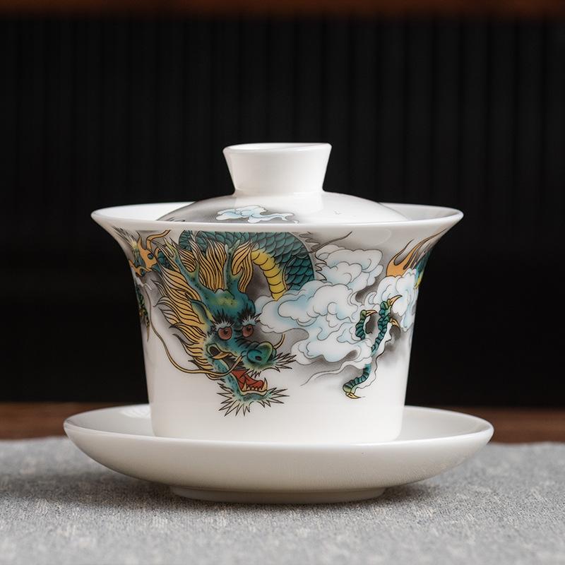 Longteng Jade Porcelain Sancai Gaiwan High-end business gifts forleading teachers and fathers, high-quality souvenirs for the company s annual meeting
Longteng Jade Porcelain Sancai Gaiwan High-end business gifts forleading teachers and fathers, high-quality souvenirs for the company s annual meeting