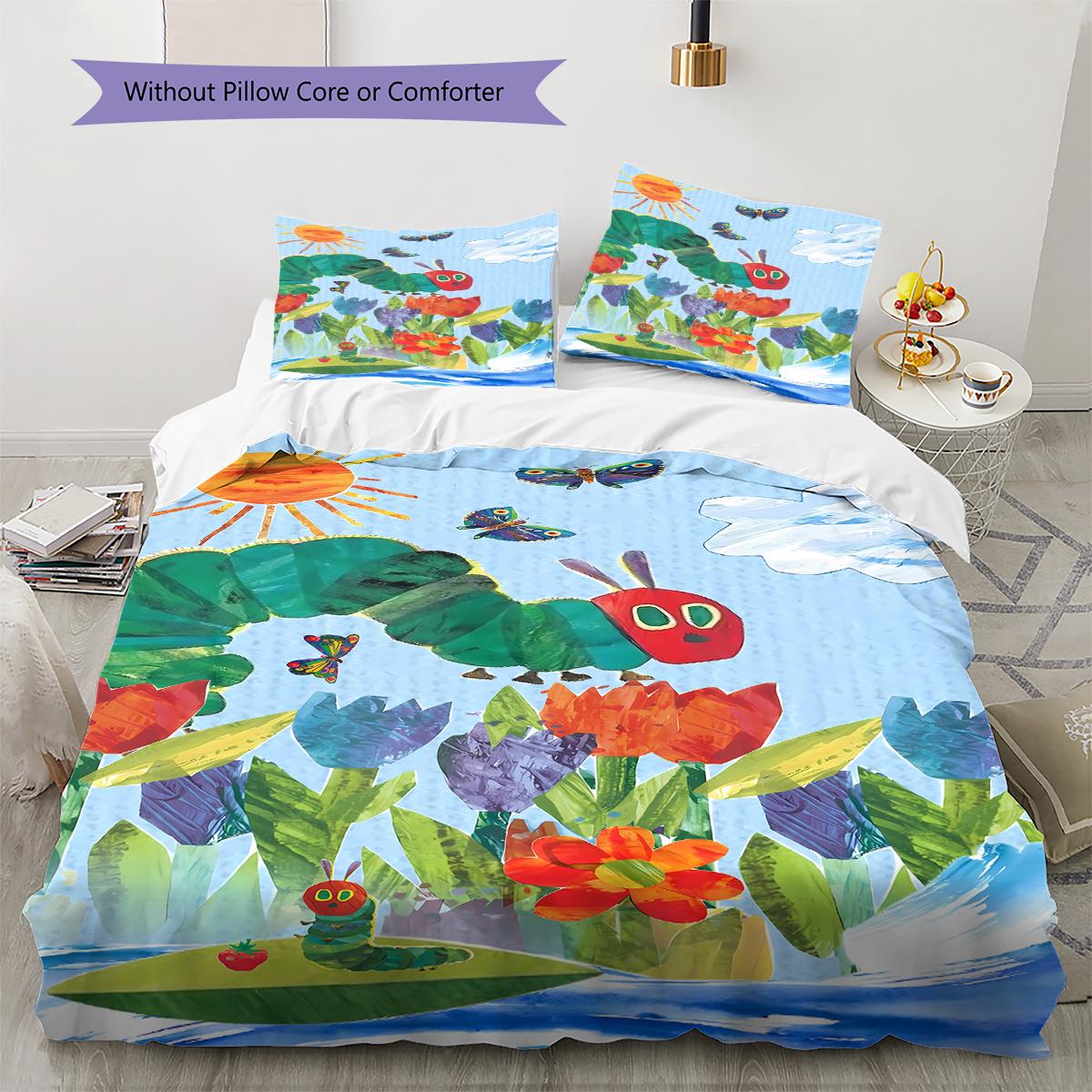 The Very Hungry Caterpillar Pattern Bedding,Quilt Set Quilt Cover Pillowcase Home Birthday Gift (1 * duvet cover + 2 * pillowcase, without core) 135x200cm
The Very Hungry Caterpillar Pattern Bedding,Quilt Set Quilt Cover Pillowcase Home Birthday Gift (1 * duvet cover + 2 * pillowcase, without core) 135x200cm