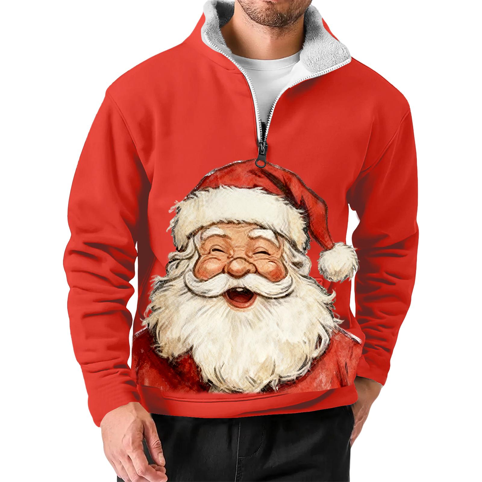 Мужской рождественский свитшот со стойкой, популярный уличный повседневный топ с воротником L
Мужской рождественский свитшот со стойкой, популярный уличный повседневный топ с воротником L