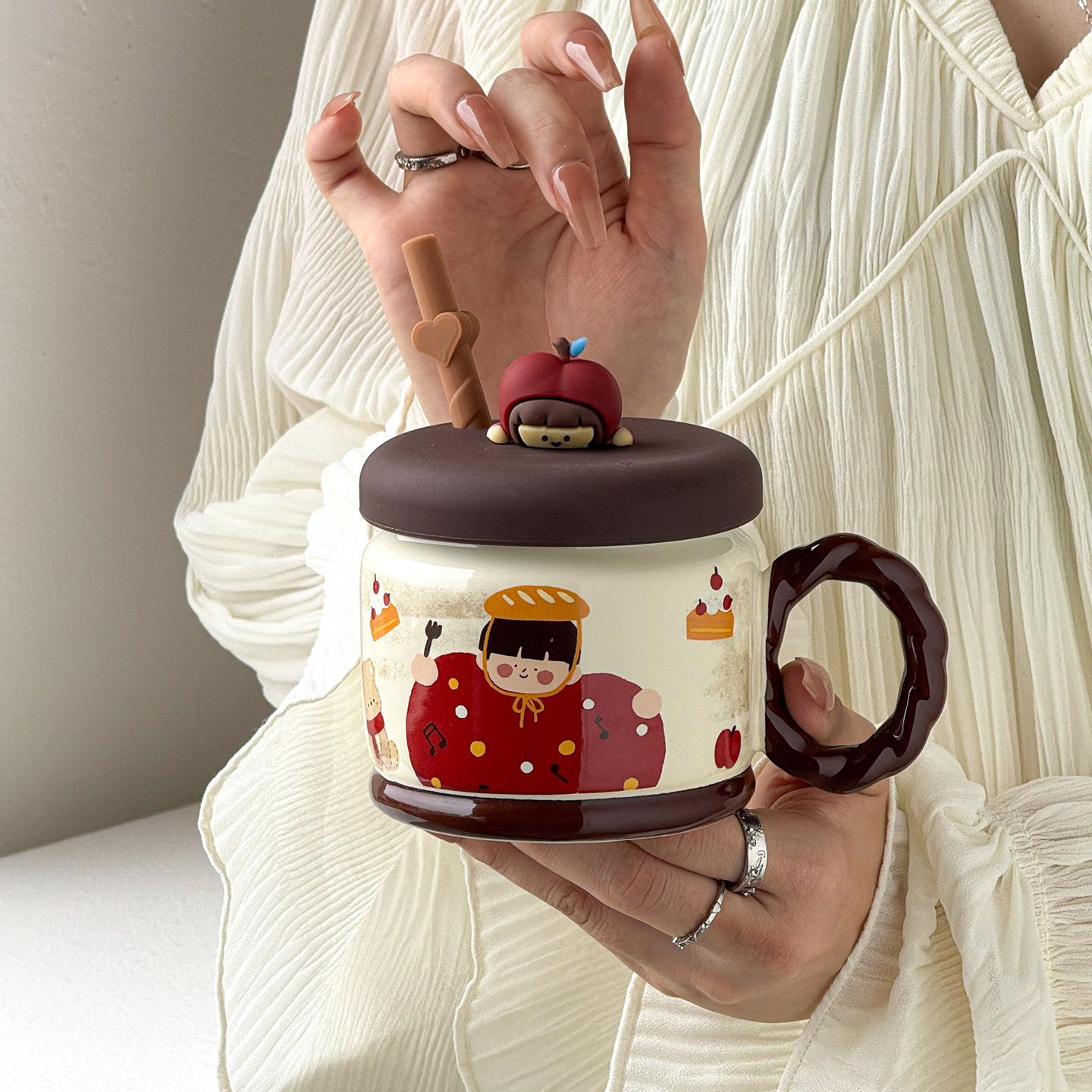 Premium Cute Ceramic with Lid Mug Saucer Graduation Gift High Value Holiday Souvenir Set Cartoon Cup Water Cup 250ml
Premium Cute Ceramic with Lid Mug Saucer Graduation Gift High Value Holiday Souvenir Set Cartoon Cup Water Cup 250ml