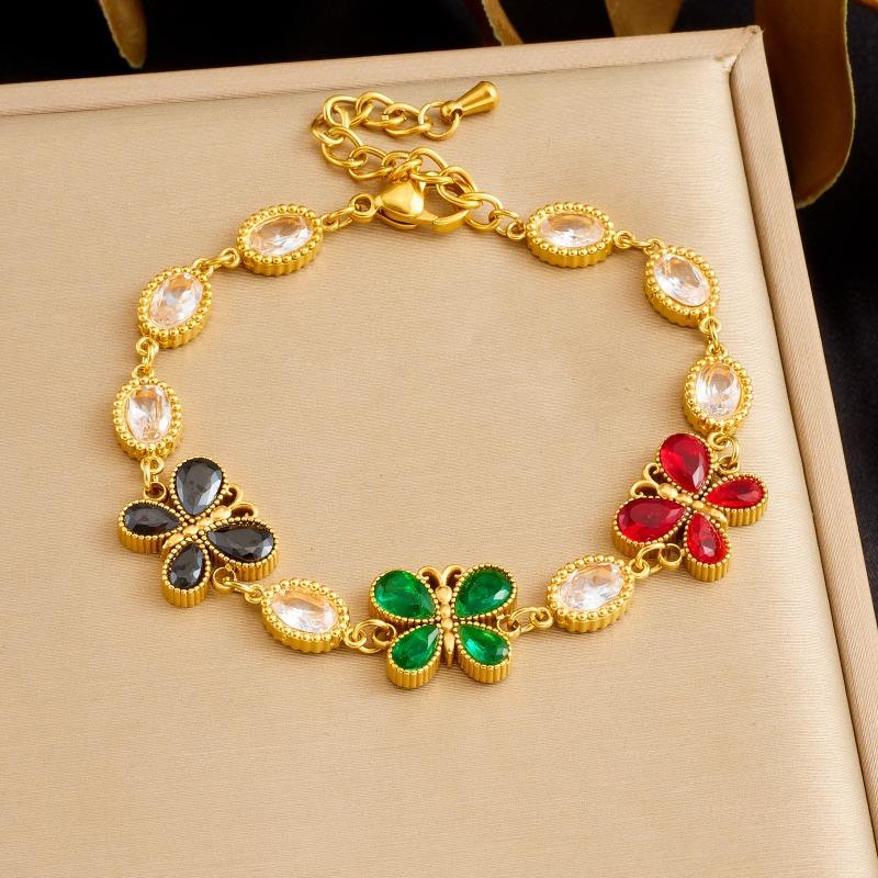 Gold Vintage Butterfly Bracelet with Multi-color Cz Stones різнокольоровий
Gold Vintage Butterfly Bracelet with Multi-color Cz Stones різнокольоровий