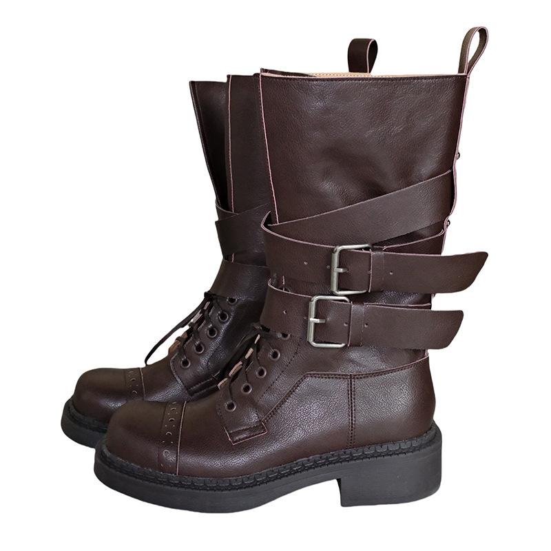 Vintage strap-on knight boots women s 2025 new square head thick heel western boots medium boots locomotive boots 40
Vintage strap-on knight boots women s 2025 new square head thick heel western boots medium boots locomotive boots 40
