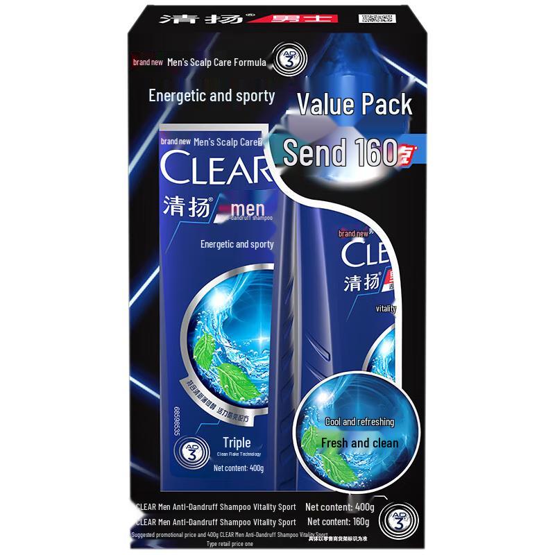 Clear Men Anti-Dandruff Shampoo, Dynamic Sport Mint
Clear Men Anti-Dandruff Shampoo, Dynamic Sport Mint