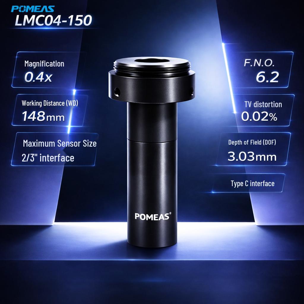 2/3 0.4X Telecentric Macro Lens C-Mount for Machine Vision Industrial Cameras, 148mm Custom Model
2/3 0.4X Telecentric Macro Lens C-Mount for Machine Vision Industrial Cameras, 148mm Custom Model