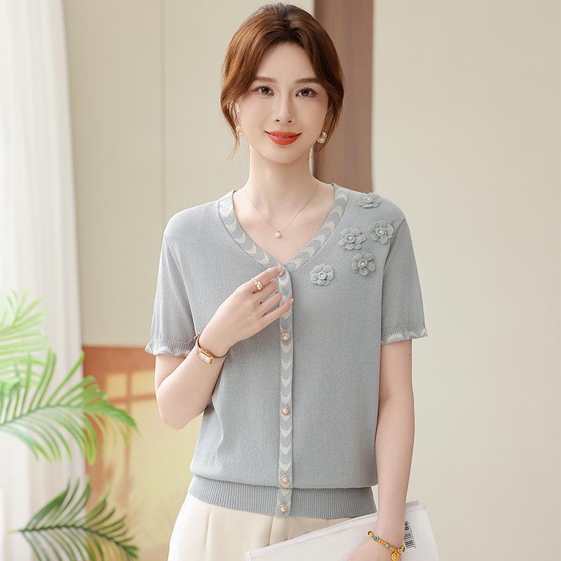 2026 New V-Neck Ice Silk T-Shirt for Young Moms & Middle-Aged Women 5XL (for 150-165 catty) серый/зелёный
2026 New V-Neck Ice Silk T-Shirt for Young Moms & Middle-Aged Women 5XL (for 150-165 catty) серый/зелёный