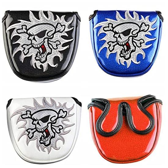High quality PU leather putter cover, magnetic type closure, mallet type, fits center shaft, skull (red)
High quality PU leather putter cover, magnetic type closure, mallet type, fits center shaft, skull (red)