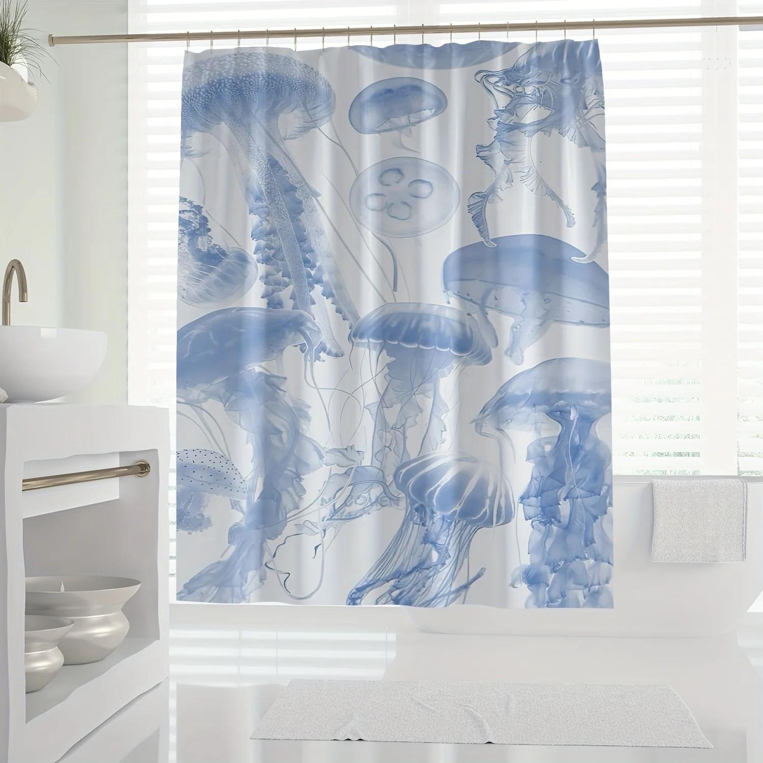 1Pc Ocean Jellyfish Shower Curtain, Modern Style, Digital Print, Fashion Bathroom Decor, Waterproof W60H190(CM)-1 Pcs
1Pc Ocean Jellyfish Shower Curtain, Modern Style, Digital Print, Fashion Bathroom Decor, Waterproof W60H190(CM)-1 Pcs