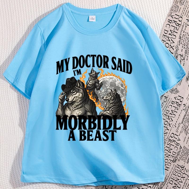 Morbidly A Beast T Shirt Funny Werewolf Alpha Wolf TShirt Men Cotton Printed Tshirt Y2k Round Neck Short Sleeve Trendy Tees 4XL
Morbidly A Beast T Shirt Funny Werewolf Alpha Wolf TShirt Men Cotton Printed Tshirt Y2k Round Neck Short Sleeve Trendy Tees 4XL