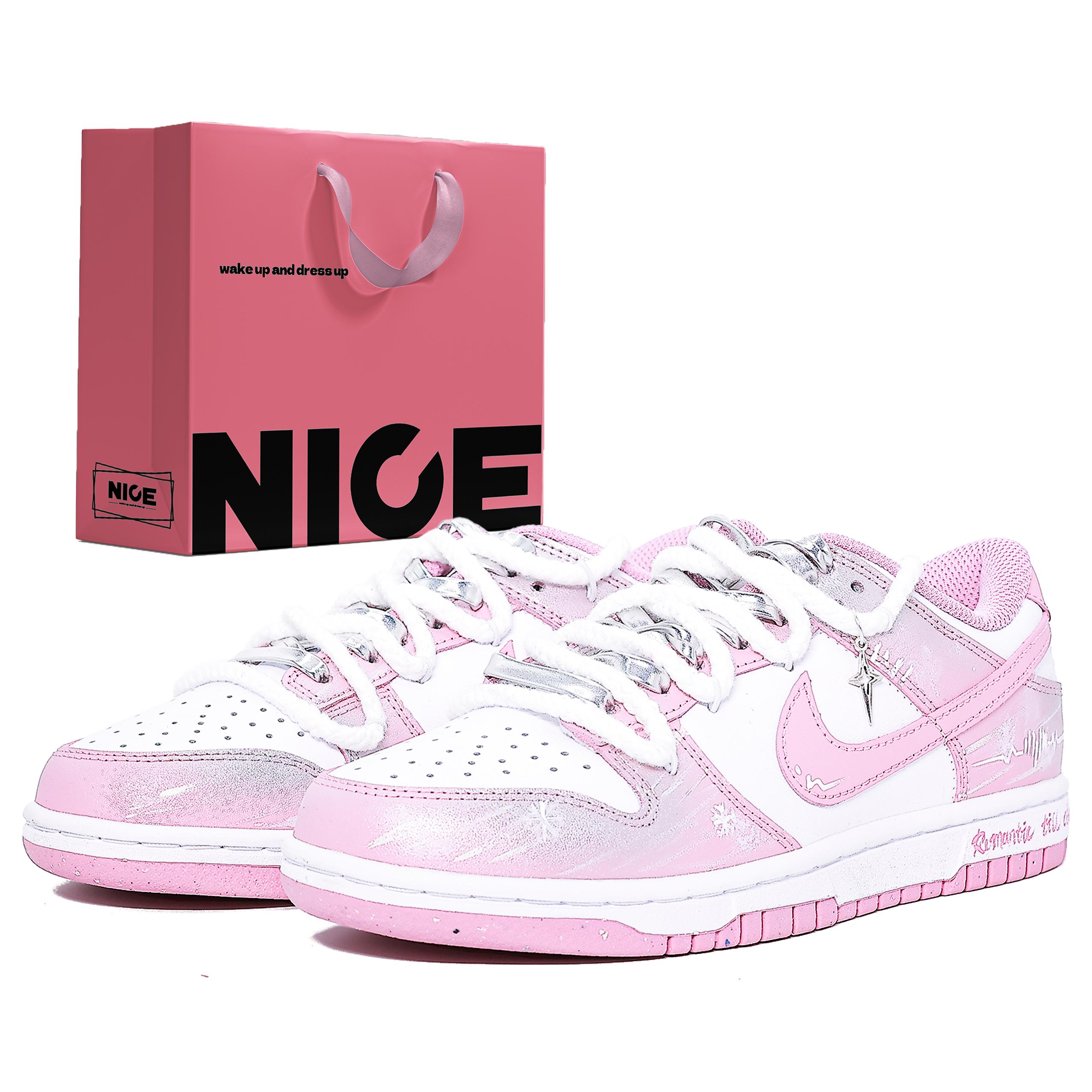 Nike Dunk Abrasion Resistant Low top Skateboard Shoes Women s Silver Pink DD1873-112(Team631-BAG) 40.5
Nike Dunk Abrasion Resistant Low top Skateboard Shoes Women s Silver Pink DD1873-112(Team631-BAG) 40.5
