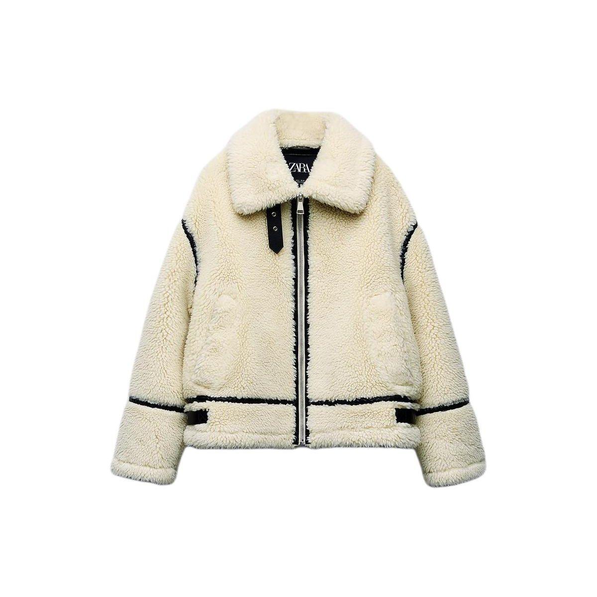Zara Воротник сплайсированный минималистский повседневный флисовый жакет на молнии женские куртки белые 3548247-712 XL
Zara Воротник сплайсированный минималистский повседневный флисовый жакет на молнии женские куртки белые 3548247-712 XL