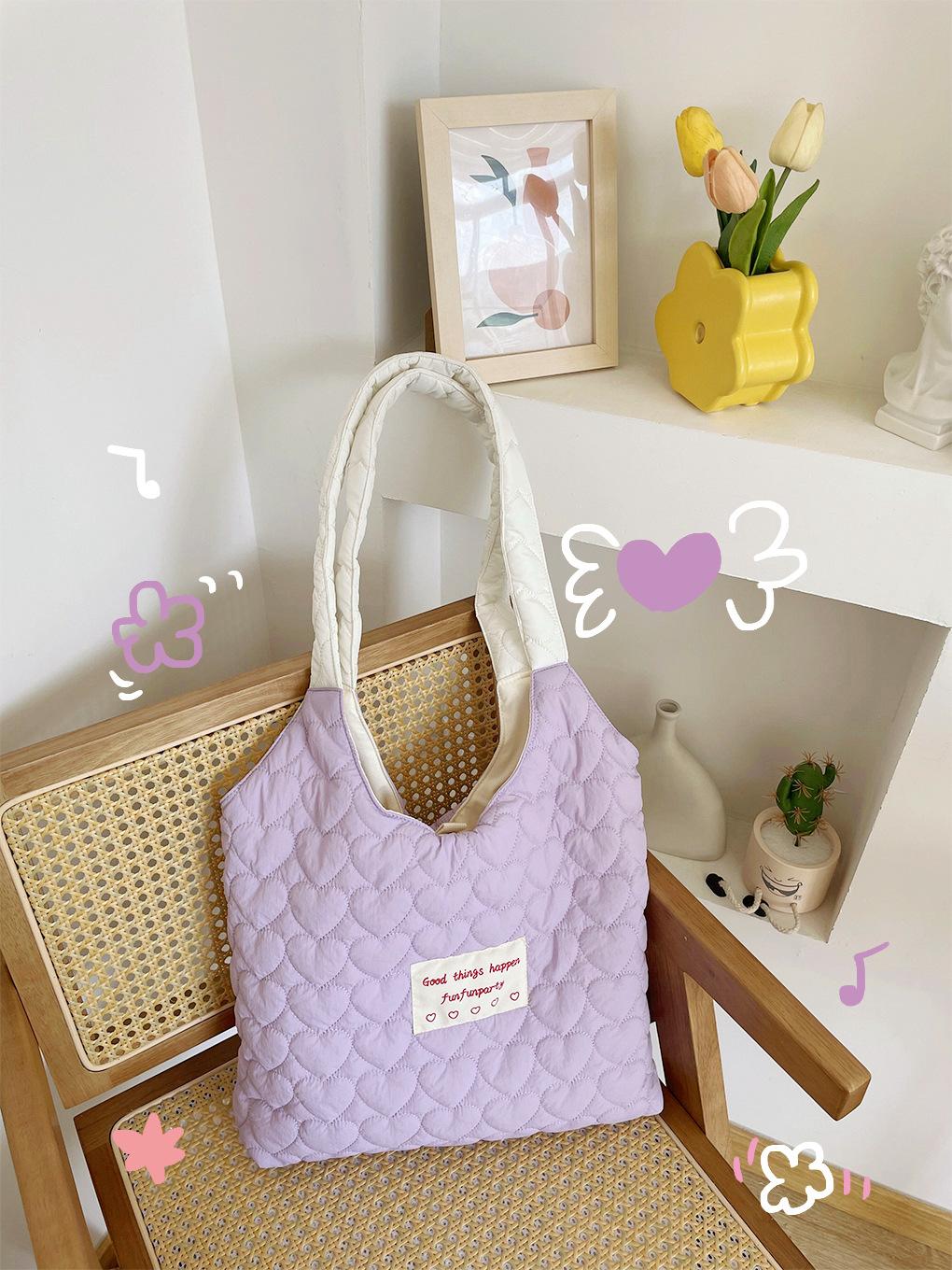Love Quilting Padded Women s Shoulder Bag Contrast Color Female Vest Shopping Bags Large Capacity Girls Book Tote Handbags фіолетовий
Love Quilting Padded Women s Shoulder Bag Contrast Color Female Vest Shopping Bags Large Capacity Girls Book Tote Handbags фіолетовий