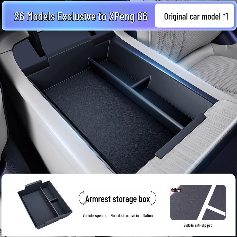 Under-Console Storage Box for XPeng G6 2026 Armrest Modification 2025 Model
Under-Console Storage Box for XPeng G6 2026 Armrest Modification 2025 Model