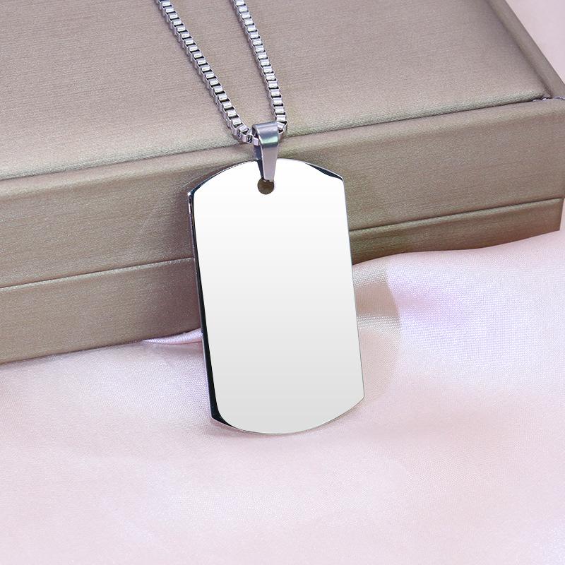 Stainless Steel Men s Dog Tag Pendant Necklace - Geometric Titanium Style Steel Color
Stainless Steel Men s Dog Tag Pendant Necklace - Geometric Titanium Style Steel Color