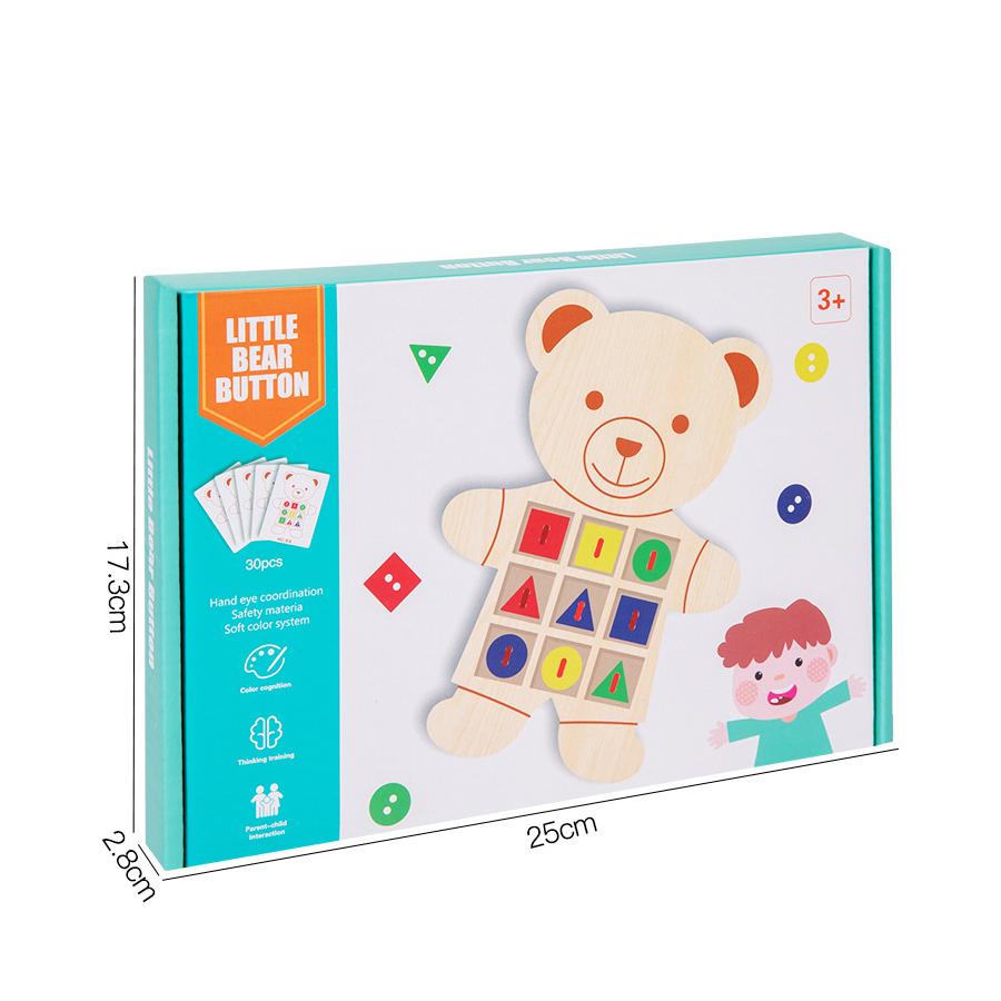 Wooden Lacing Bear Toy with pattern cards Learning Sewing Toy Shape Color Sorting Montessori math toy Match toddler game Gifts
Wooden Lacing Bear Toy with pattern cards Learning Sewing Toy Shape Color Sorting Montessori math toy Match toddler game Gifts