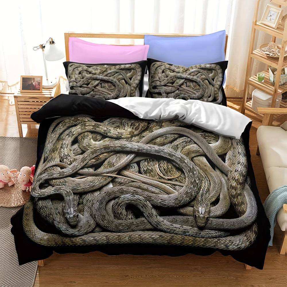 Soft And Cozy Snake Print Duvet Cover Set For Bedroom And Guest Room - Includes 1 Duvet Cover And 2 Pillowcases 90X200cm 2PCS
Soft And Cozy Snake Print Duvet Cover Set For Bedroom And Guest Room - Includes 1 Duvet Cover And 2 Pillowcases 90X200cm 2PCS