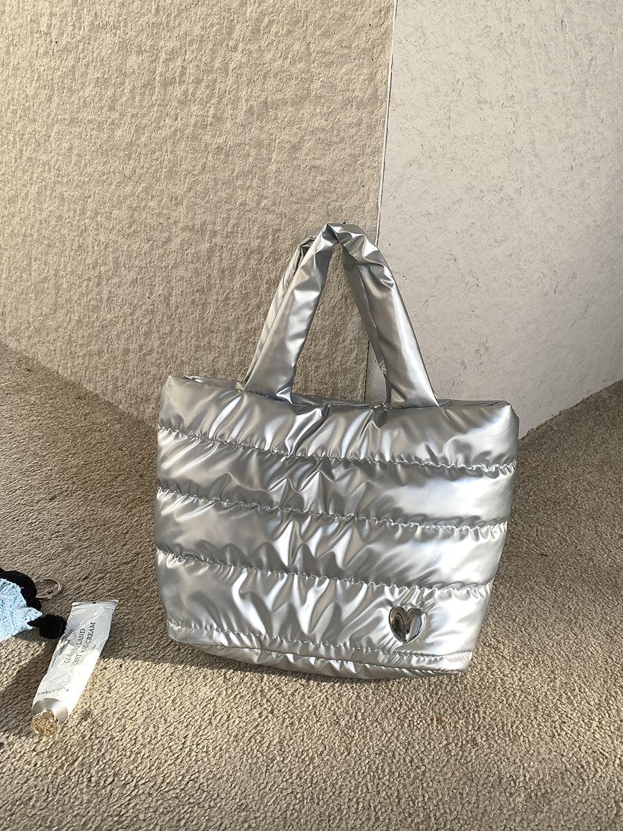 Tote bag large capacity love cotton clothes down bag women s niche horizontal striped nylon handbag
Tote bag large capacity love cotton clothes down bag women s niche horizontal striped nylon handbag