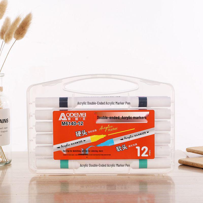 Double-Ended Acrylic Markers: Soft & Hard Tips, 12/18/24/36/48 Colors for Student Art & Hand-Drawings
Double-Ended Acrylic Markers: Soft & Hard Tips, 12/18/24/36/48 Colors for Student Art & Hand-Drawings