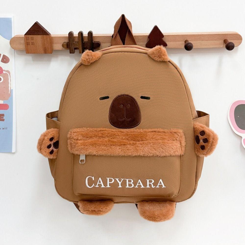 Korean Style Capybara Nylon Backpack Kawaii Students Book Bag Lovely Cartoon School Bag Outdoor кавовий
Korean Style Capybara Nylon Backpack Kawaii Students Book Bag Lovely Cartoon School Bag Outdoor кавовий