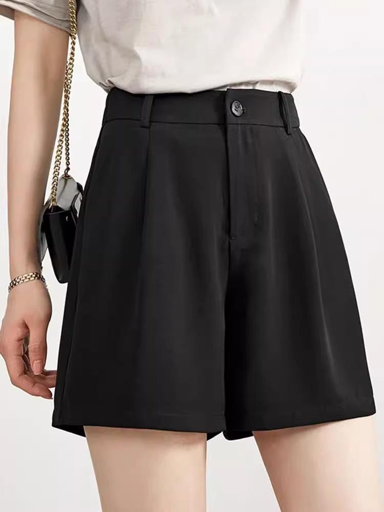 Женские черные шорты А-силуэта с высокой талией и широкими штанинами на весну 2024 года, облегающий крой, мода в корейском стиле L чёрный
Женские черные шорты А-силуэта с высокой талией и широкими штанинами на весну 2024 года, облегающий крой, мода в корейском стиле L чёрный