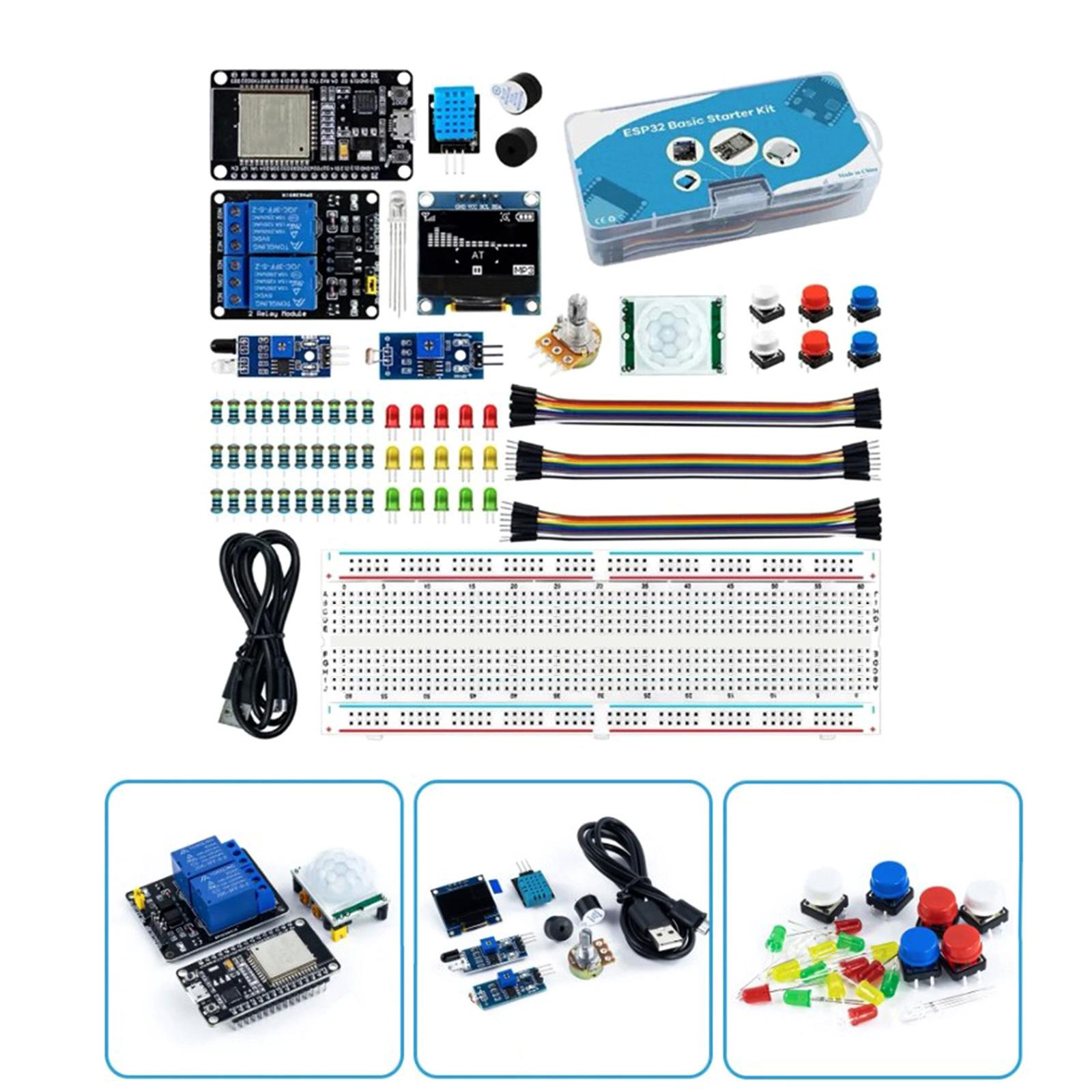 Комплексний базовий стартовий набір плати розробки ESP32 WiFi для проектів DIY та програмування
Комплексний базовий стартовий набір плати розробки ESP32 WiFi для проектів DIY та програмування