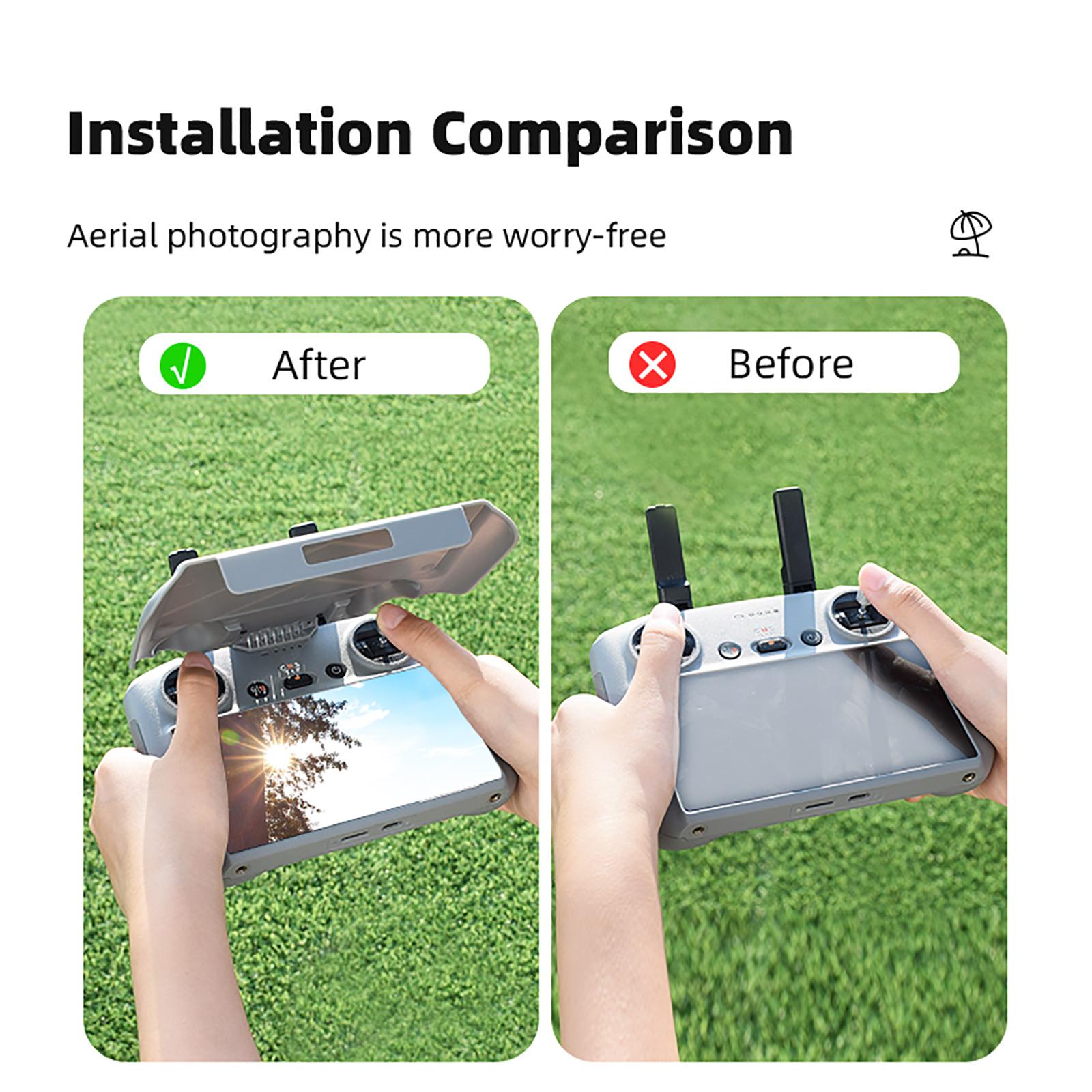 Remote Controller Sunshade Sun Hood for 4PRO/AIR3 Remote Improve Screen Visibility and Concentration Clear Display
Remote Controller Sunshade Sun Hood for 4PRO/AIR3 Remote Improve Screen Visibility and Concentration Clear Display