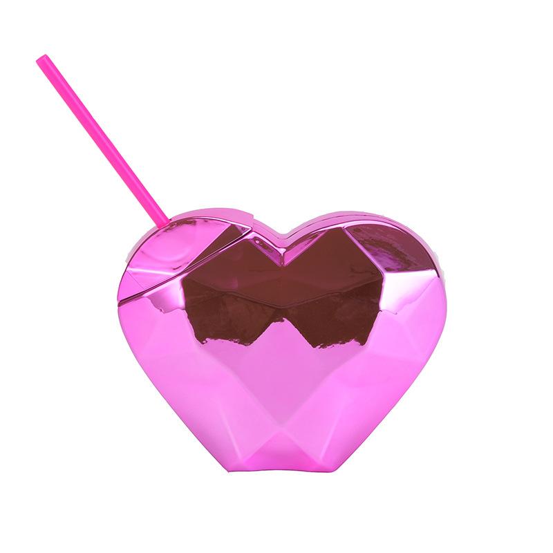 Special-Shaped Water Cup Creative Heart-Shaped Plastic Straw Cup 520 Love Cup Valentine S Day Straw Cup 700ml
Special-Shaped Water Cup Creative Heart-Shaped Plastic Straw Cup 520 Love Cup Valentine S Day Straw Cup 700ml