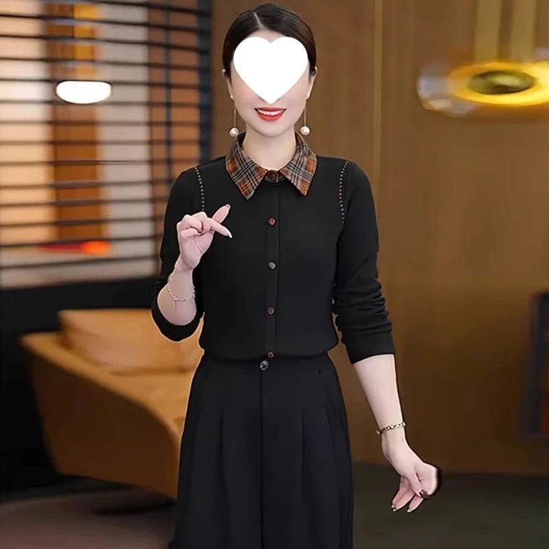 Autumn/Winter Plaid Patchwork Collar Long-Sleeve Tummy-Covering Mom Style Shirt 3XL
Autumn/Winter Plaid Patchwork Collar Long-Sleeve Tummy-Covering Mom Style Shirt 3XL
