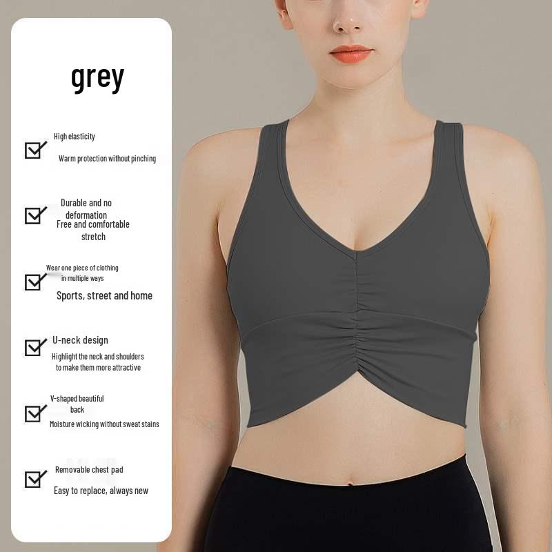 Xinyu Женский ударопрочный спортивный бюстгальтер - Поддерживающий, Красивый дизайн спины, Идеально подходит для бега и йоги. M
Xinyu Женский ударопрочный спортивный бюстгальтер - Поддерживающий, Красивый дизайн спины, Идеально подходит для бега и йоги. M