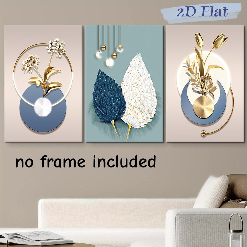 3-piece set of modern luxury gold floral decoration paintings, living room foyer background wall frameless hanging paintings, si (as the picture,20x30cm-3pcs)
3-piece set of modern luxury gold floral decoration paintings, living room foyer background wall frameless hanging paintings, si (as the picture,20x30cm-3pcs)
