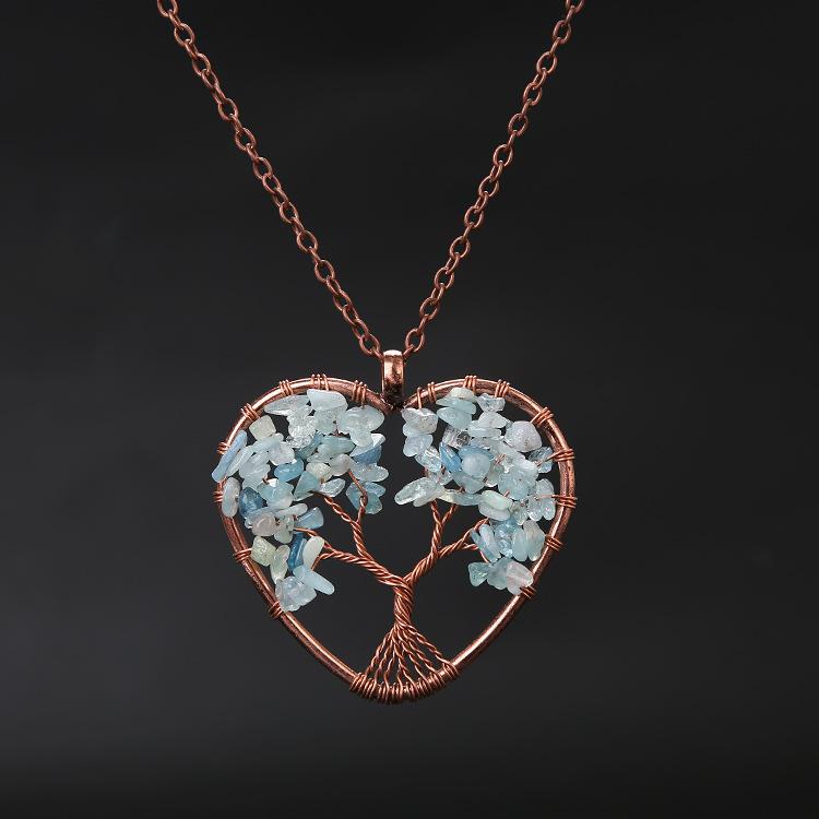 Hand-Wrapped Retro Natural Gravel Tree Of Life Colorful Heart-Shaped Tree Root Fortune Tree Necklace N35
Hand-Wrapped Retro Natural Gravel Tree Of Life Colorful Heart-Shaped Tree Root Fortune Tree Necklace N35