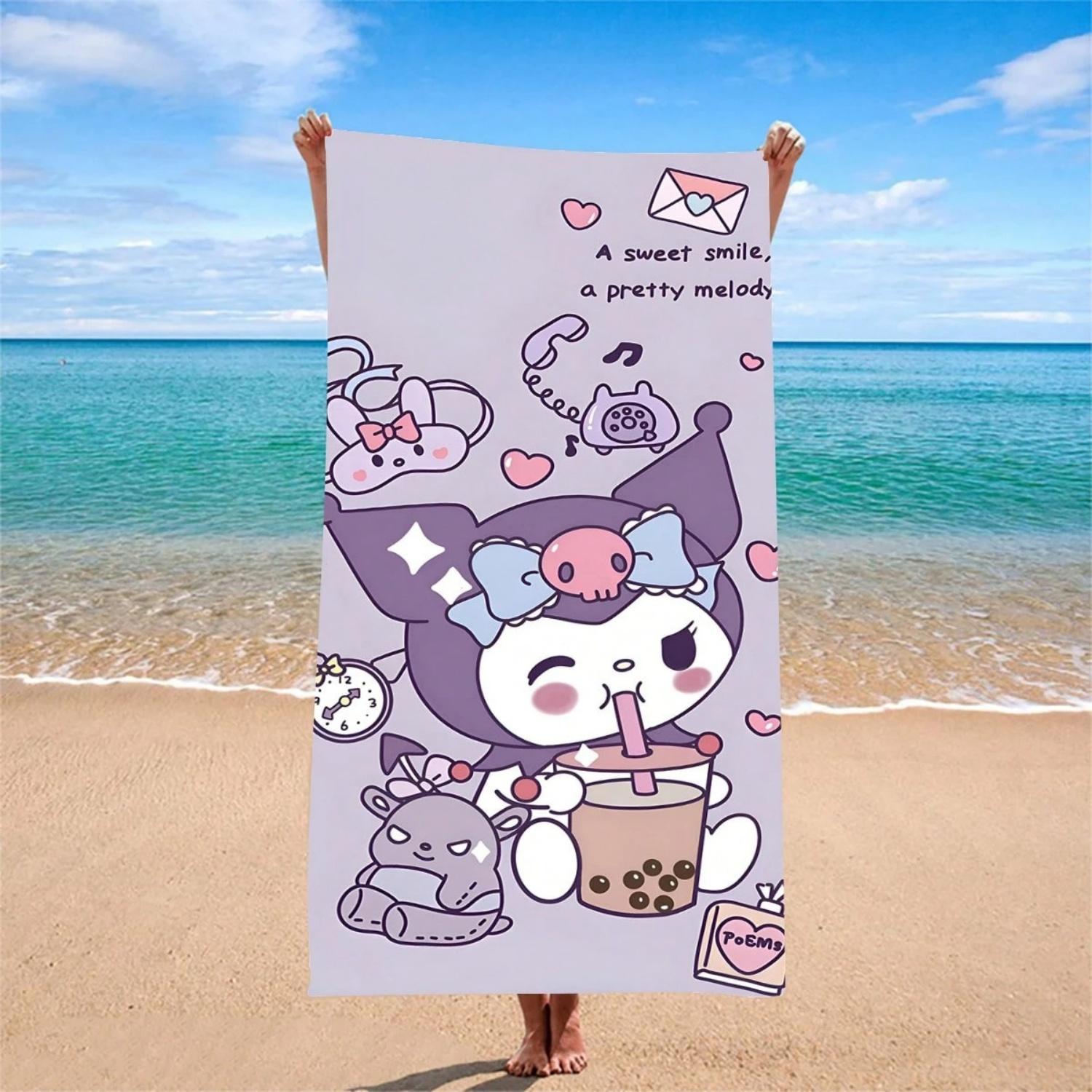 Sanrio Kuromi Microfiber Beach Towel - Contemporary Style Super Soft Quick-Dry Knit Fabric Print Towel For Beach, Travel W40*H60(CM)
Sanrio Kuromi Microfiber Beach Towel - Contemporary Style Super Soft Quick-Dry Knit Fabric Print Towel For Beach, Travel W40*H60(CM)