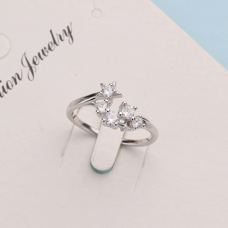 Adjustable S925 Sterling Silver Star Ring - Korean Style, Light Luxury Design for Index Finger Adjustable Open
Adjustable S925 Sterling Silver Star Ring - Korean Style, Light Luxury Design for Index Finger Adjustable Open