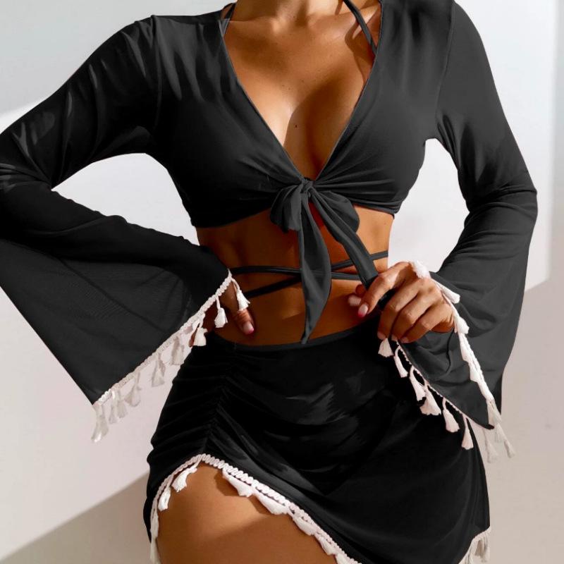 Сексуальный купальник-бикини из четырех частей для женщин Extra Large чёрный
Сексуальный купальник-бикини из четырех частей для женщин Extra Large чёрный