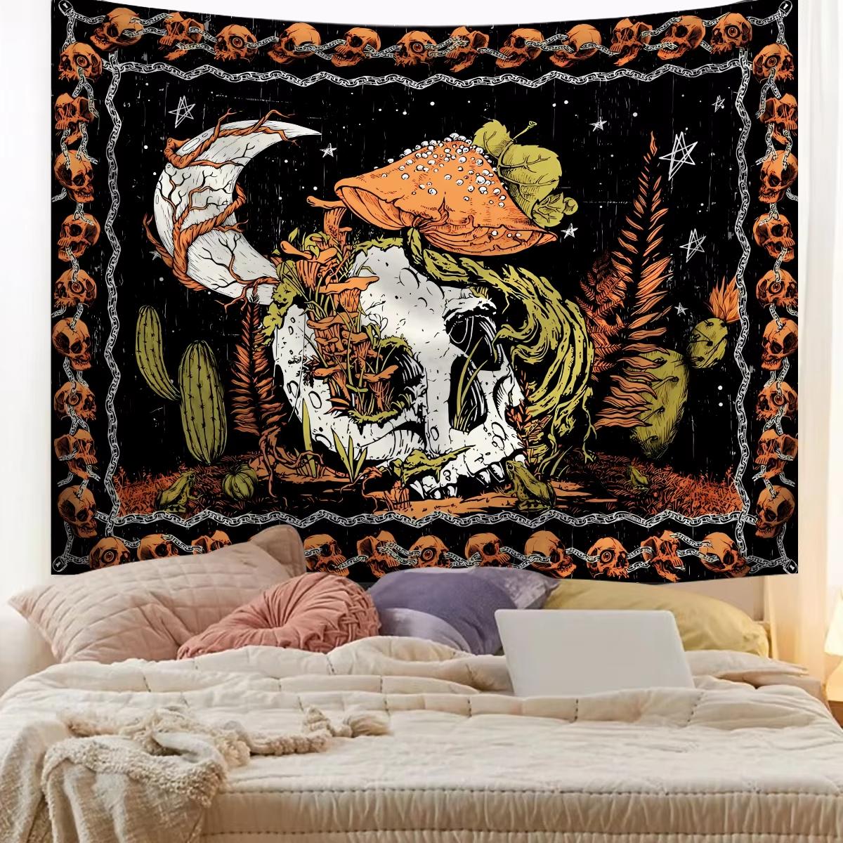 VIKAMA Halloween Skeleton Mushroom Tapestry Star Moon Symbiosis Desert Plant Chain Bohemian Living Room Decoration Escape Room 74x94cm(29x37in)
VIKAMA Halloween Skeleton Mushroom Tapestry Star Moon Symbiosis Desert Plant Chain Bohemian Living Room Decoration Escape Room 74x94cm(29x37in)