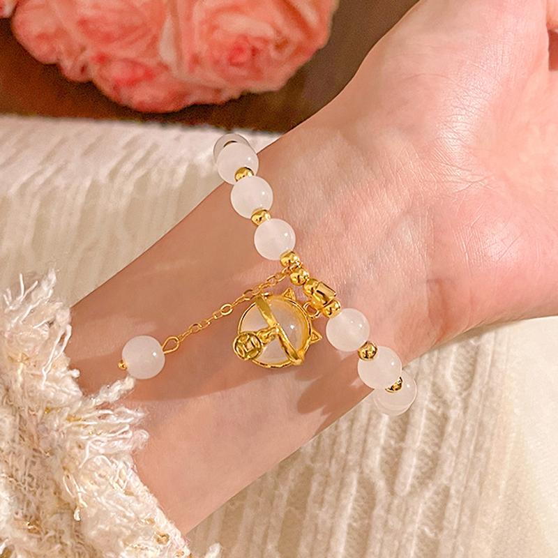Elastic Beaded Bracelets Bangles for Women White Acrylic Beads Fashion Cat-shaped Charms Bracelet Trendy Zircon Gift
Elastic Beaded Bracelets Bangles for Women White Acrylic Beads Fashion Cat-shaped Charms Bracelet Trendy Zircon Gift