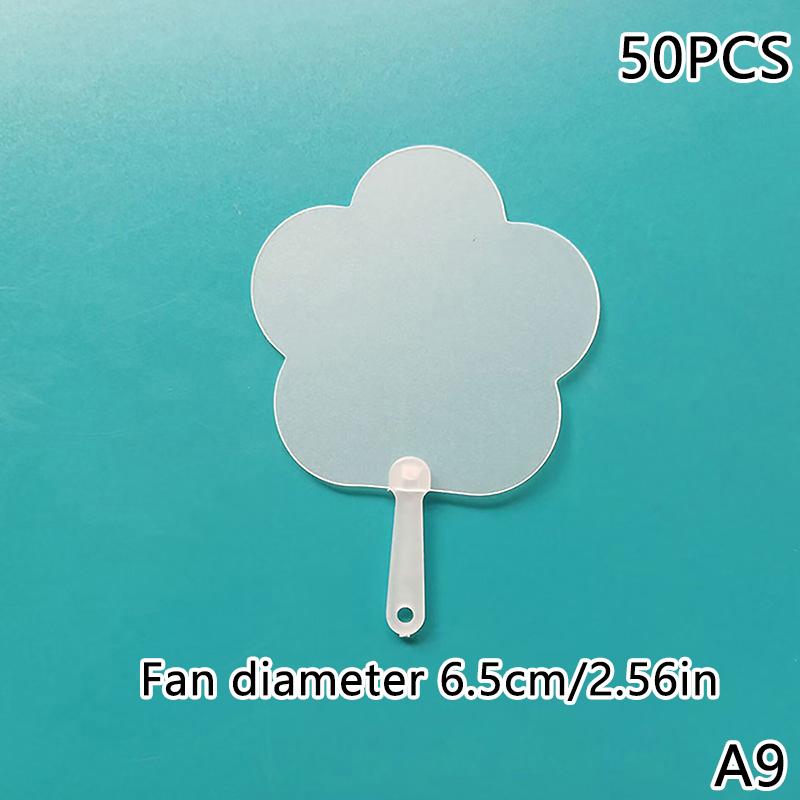 50 шт. 5 см Милый Мини Прозрачный Пустой Веер Ребенок Дети Сделай Сам Арт Веер Свадьба День Рождения Вечеринка Сувениры Подруга Парень Подарок на Вечеринку
