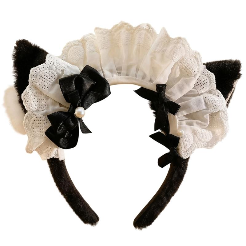 Cute Fuzzy Cats Ear Bowknot Hair Accessory Comfortable Headbands For Daily Use Cosplay Anime Fashion Hairband чорний
Cute Fuzzy Cats Ear Bowknot Hair Accessory Comfortable Headbands For Daily Use Cosplay Anime Fashion Hairband чорний