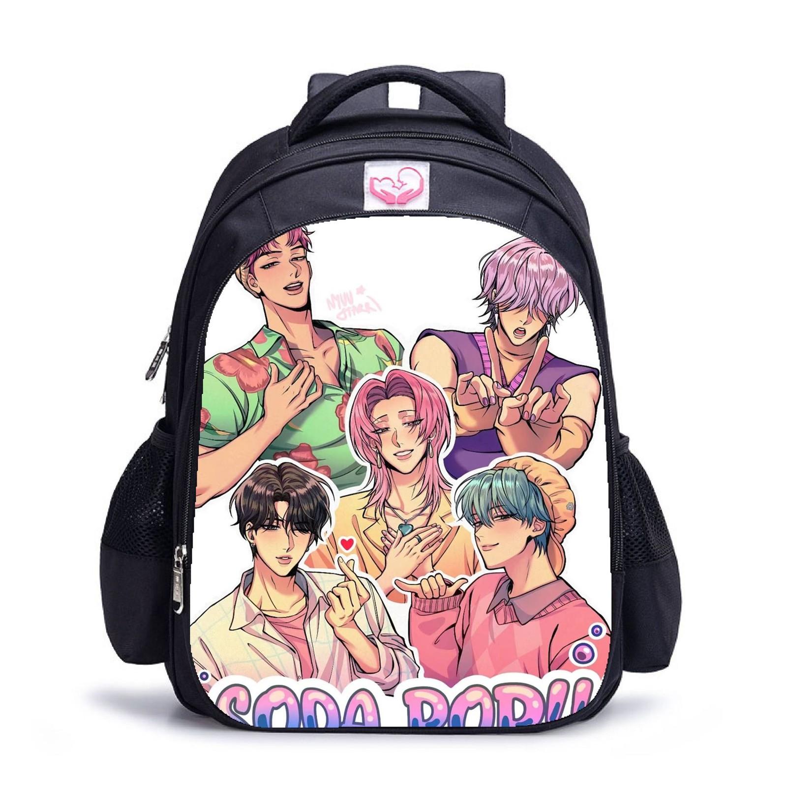 Повседневная сумка через плечо с рисунком из мультфильма для учеников младших классов средней школы, рюкзаки большой вместимости One Size