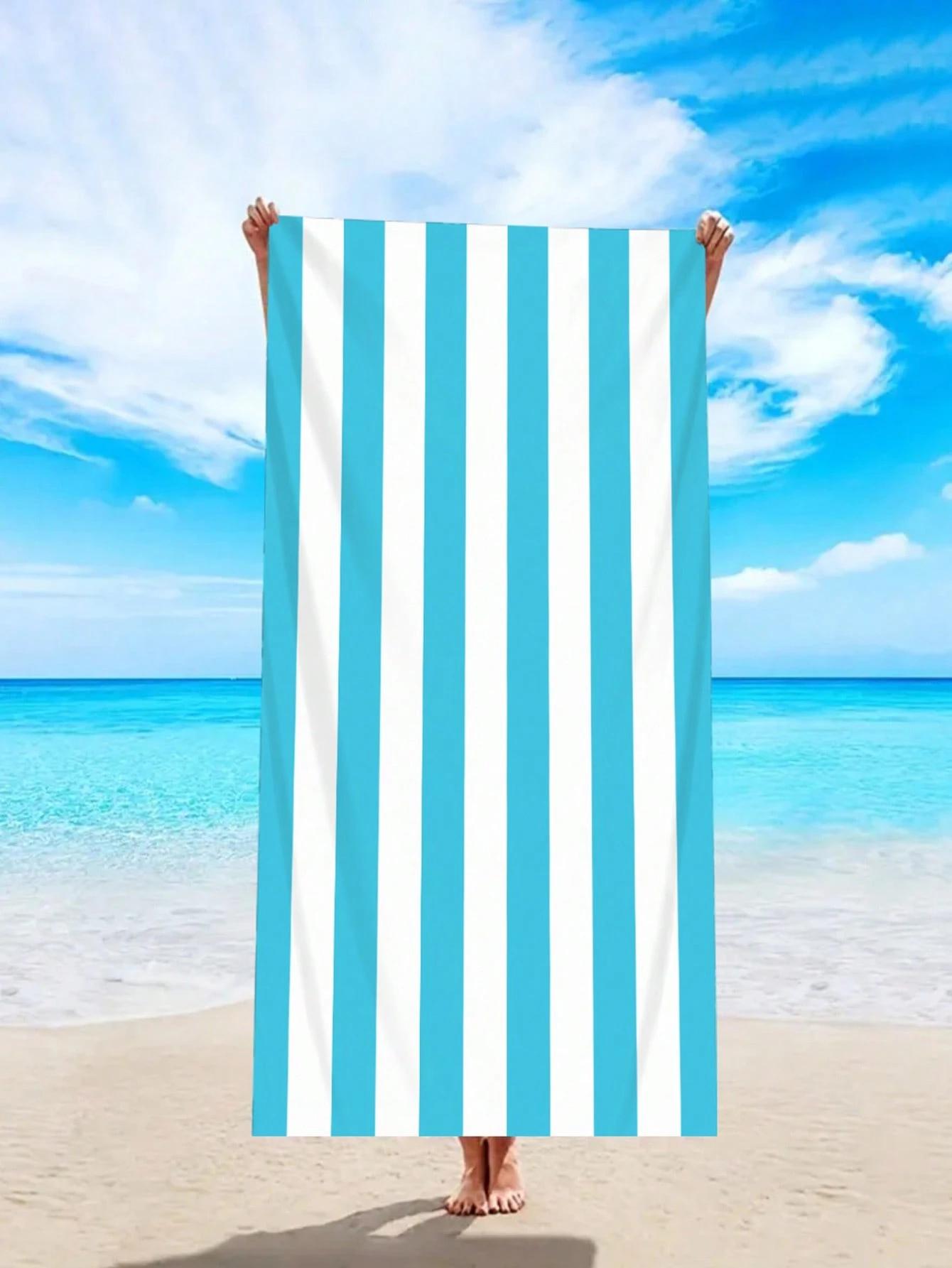 Green-White Vertical Stripe Polyester Quick-Dry Beach Towel, 2D Flat, All-Season, Unisex for Swimming/Camping/Surfi W30*H60(CM)
Green-White Vertical Stripe Polyester Quick-Dry Beach Towel, 2D Flat, All-Season, Unisex for Swimming/Camping/Surfi W30*H60(CM)