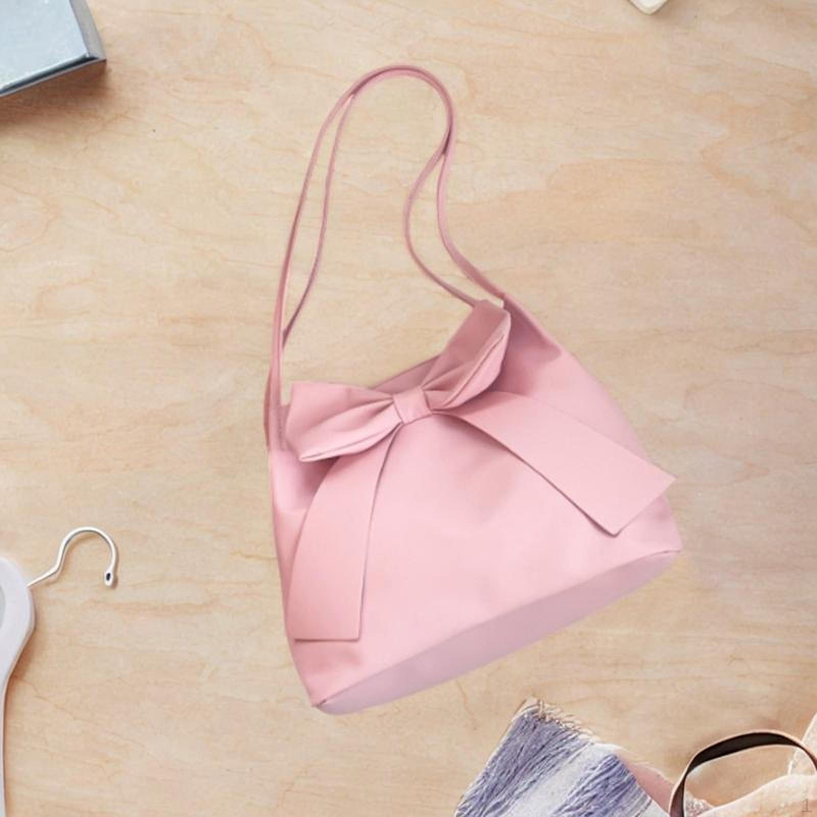 Женская сумка-хобо с бантом и декором для улицы, походов и шопинга розовый
Женская сумка-хобо с бантом и декором для улицы, походов и шопинга розовый