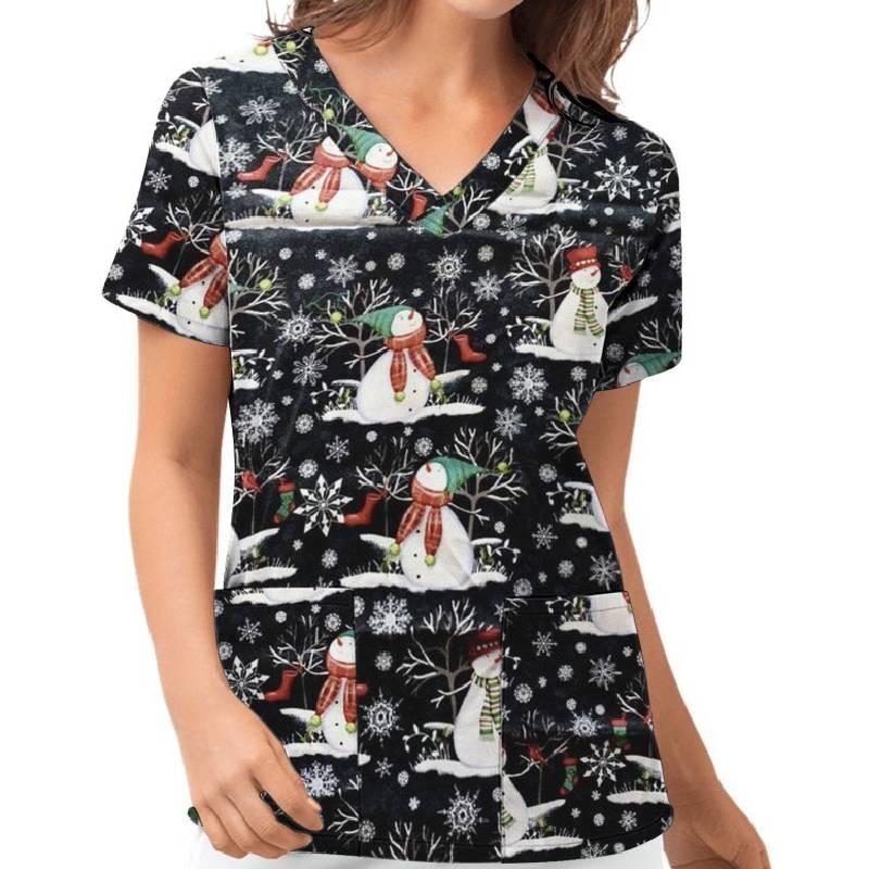 Женские скрабы с рождественским принтом, униформа, медицинские топы, цветы, одежда, рубашка Black,L
Женские скрабы с рождественским принтом, униформа, медицинские топы, цветы, одежда, рубашка Black,L
