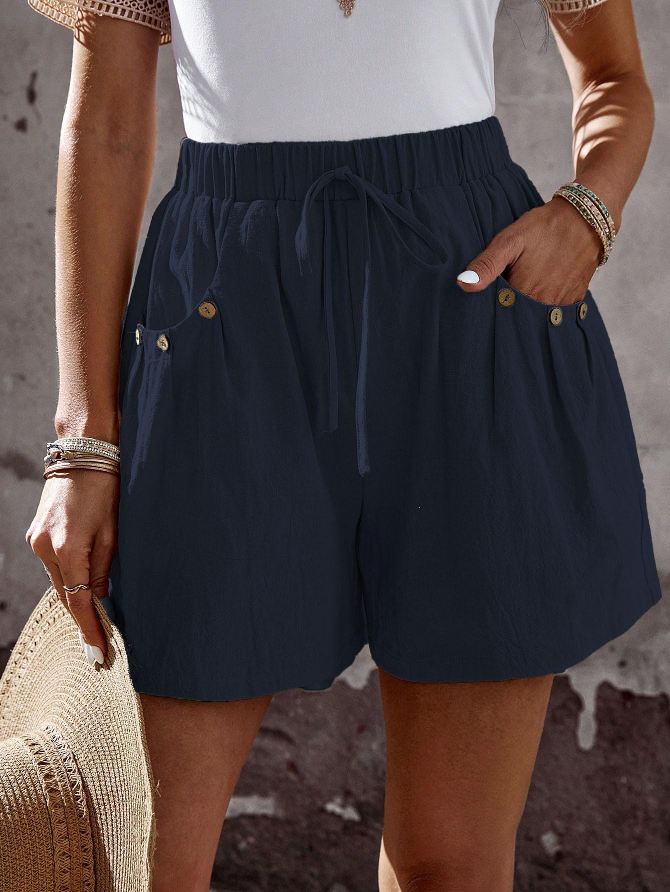 women s High Waist Drawstring Pocket Shorts Loose Wide Leg Casual Summer Short Pants 2XL Темно-синій
women s High Waist Drawstring Pocket Shorts Loose Wide Leg Casual Summer Short Pants 2XL Темно-синій