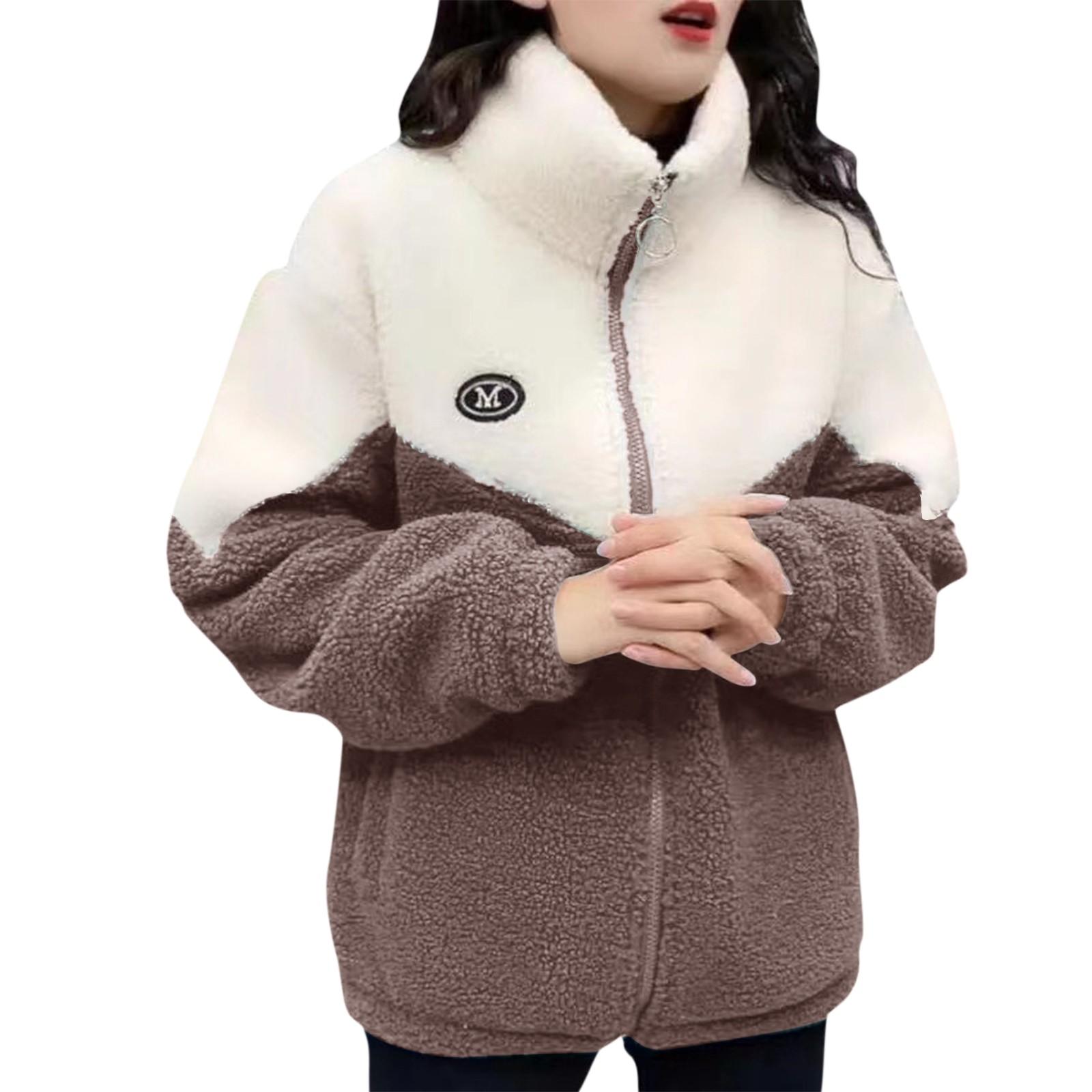 Женская осенняя куртка из овчины с цветными блоками и длинными рукавами XXL кофейный
Женская осенняя куртка из овчины с цветными блоками и длинными рукавами XXL кофейный