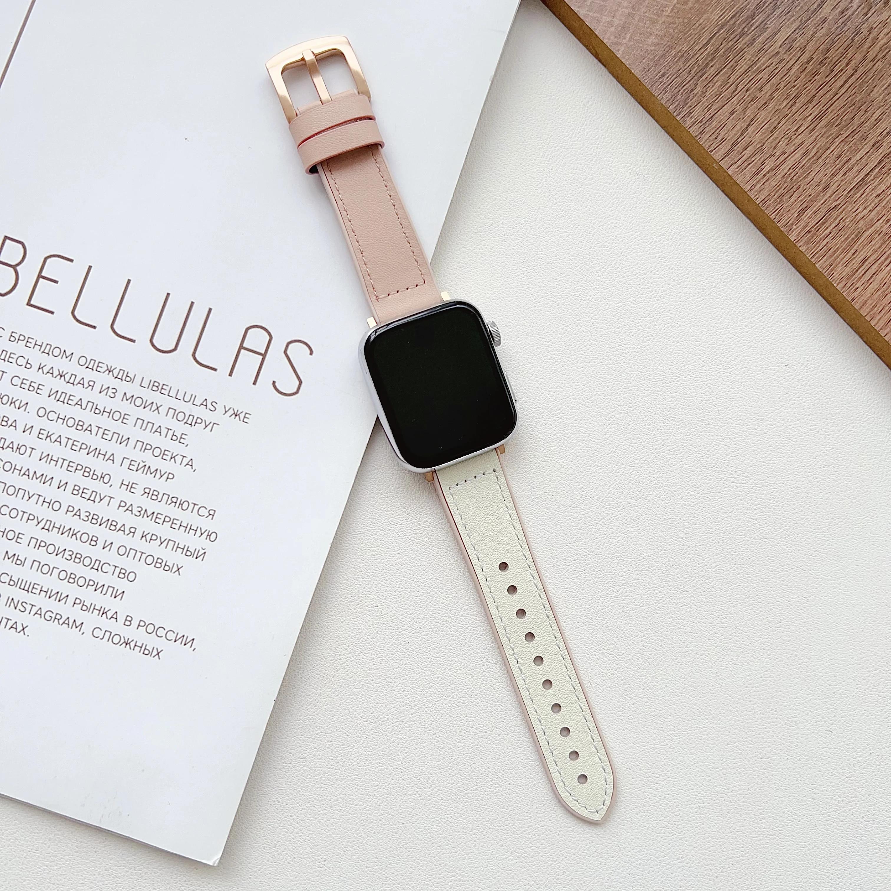 High Quality Silicone + Leather loop For Apple Watch band women Series Ultra 10/9/8/7/6 38mm 40mm 41mm 42mm 44mm 45mm 46mm Strap 42mm44mm45mm46mm49mm
High Quality Silicone + Leather loop For Apple Watch band women Series Ultra 10/9/8/7/6 38mm 40mm 41mm 42mm 44mm 45mm 46mm Strap 42mm44mm45mm46mm49mm
